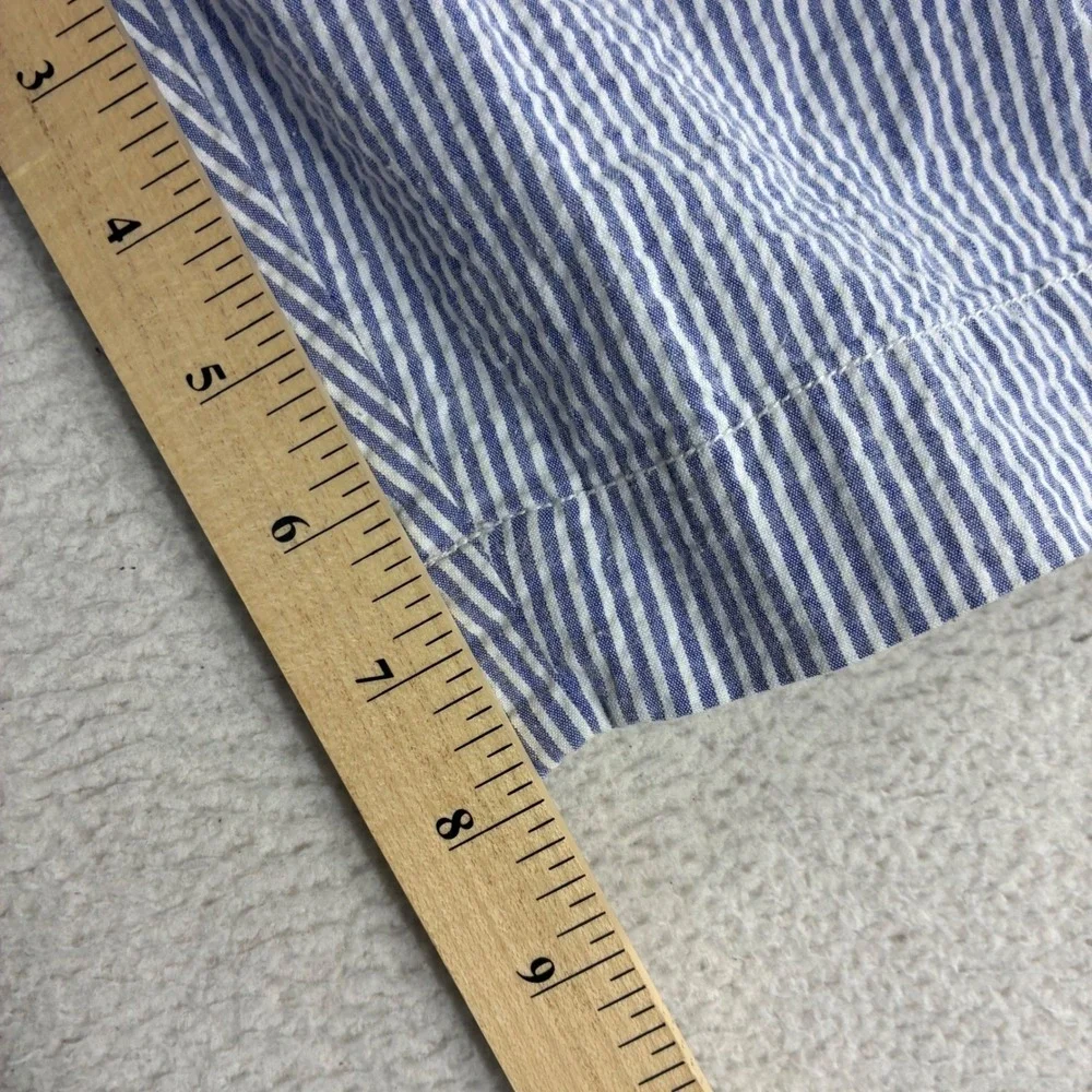 Polo Ralph Lauren Seersucker Chino‎ Shorts Men 38x8 Blue Stretch Preppy Summer